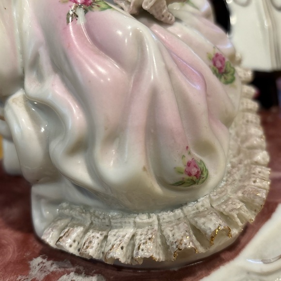 Vintage Dresden style porcelain decoration of Musicians home decor beautiful - Picture 13 of 16